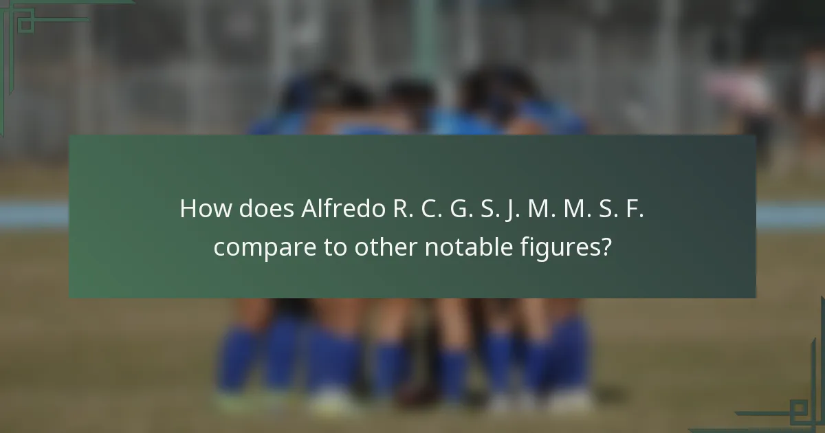 How does Alfredo R. C. G. S. J. M. M. S. F. compare to other notable figures?