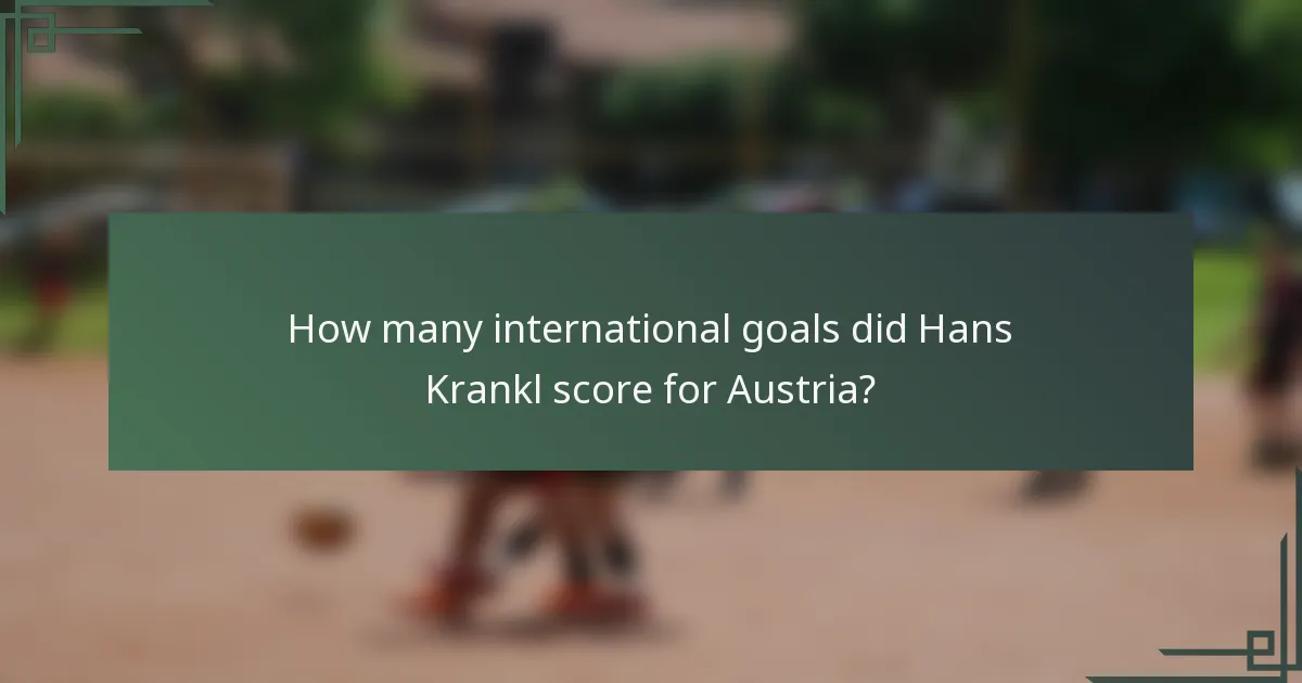 How many international goals did Hans Krankl score for Austria?